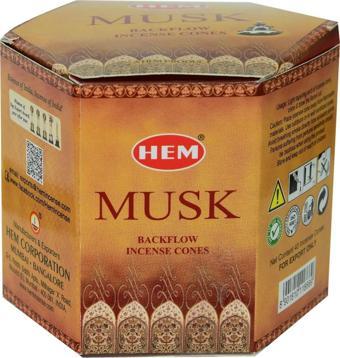 Geri Akış Şelale Misk Kokulu 40 Konik Tütsü - Musk Backflow Incense Cones