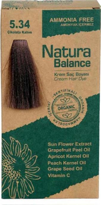 NATURA BALANCE SAÇ BOYASI 5.34 ÇİKOLATA KAHVE