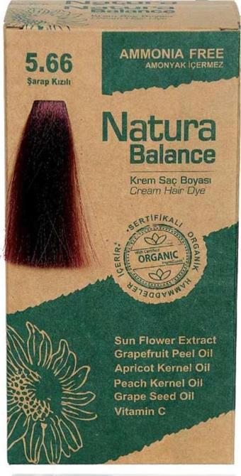 NATURA BALANCE SAÇ BOYASI 5.66 ŞARAP KIZILI