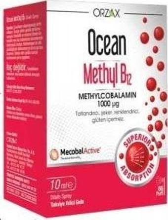 Orzax Ocean Methyl B12 10 ml Takviye Edici Gıda