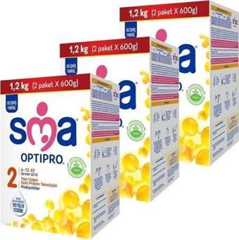 SMA Optipro Probiyotik 2 6-12 Ay Bebek Sütü 1200 gr X 3 Adet