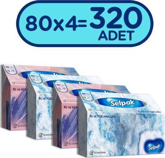 Selpak El ve Yüz Havlusu x 4 Paket 320 Yaprak