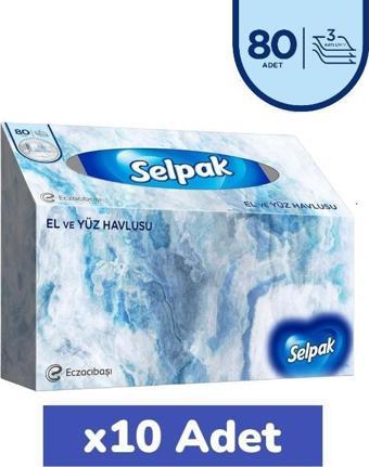 Selpak El ve Yüz Havlusu x 10 Paket 800 Yaprak