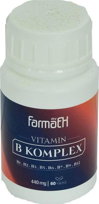 Yeşil Naturel Farmaex B Vitamin Kompleksi Karışımı 440 Mg x 60 Kapsül