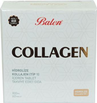 Balen Collagen Hidrolize Kollajen Tip1 İçeren Tablet 800 Mg X 60 Tablet