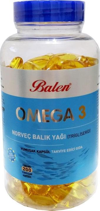 Omega 3 Norveç Balık Yağı İçeren 200 Kapsül (1380 MG - Trigliserid Form)