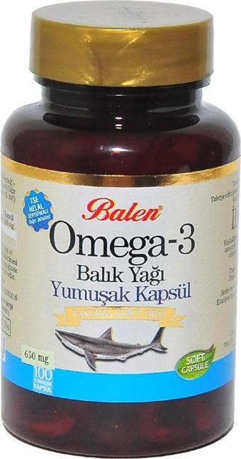 Balen Omega 3 Balık Yağı Yumuşak 100 Kapsül