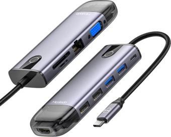 Mcdodo 10 In1 Type C Gigabit Lan+hdmı+macbook+vga Çoklayıcı Adaptör Hu-7420