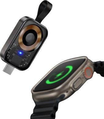 Mcdodo CH-2062 Apple Watch İçin Type-C Girişli Manyetik Kablosuz Şarj Aleti - Siyah