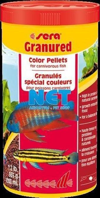 Sera Granured Nature 1000 ml. 565 gr  Orjinal Kutusunda Cichlid Balığı Yemi