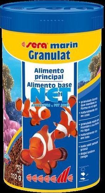 Sera Marin Granulat 250 ml 116 gr  Balık Yemi Orjinal Kutusunda