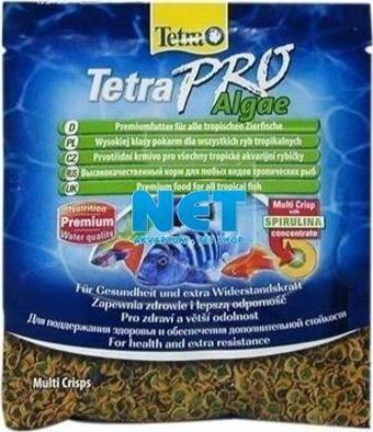Tetra Pro Algae Crisps 12 gr Poşet Orjinal Yem Tetra Pro Vegatable
