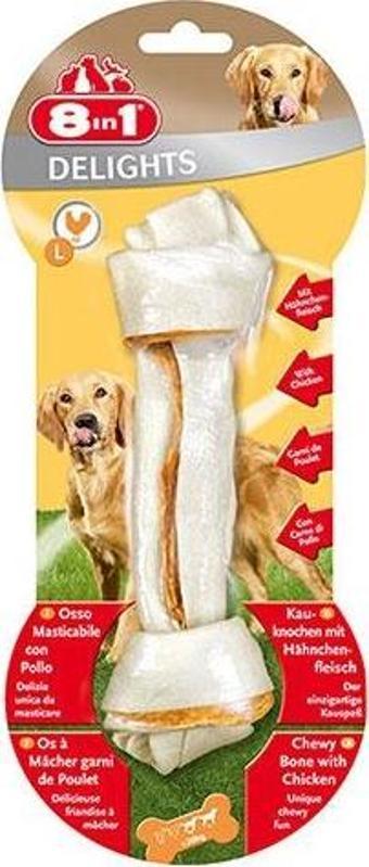 8in1 Delights Bones Düğümlü Tavuklu Ağız Bakım Kemik Köpek Ödülü Large 85 Gr