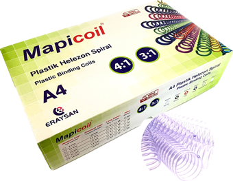 MAPİCOİL 4:1 PLASTİK HELEZON SPİRAL 14MM.ŞEFFAF 100 AD. 48 LOP