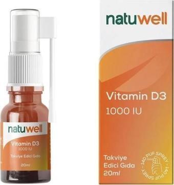 Natuwell Vitamin D3 1000 Iu Sprey 20 ml.