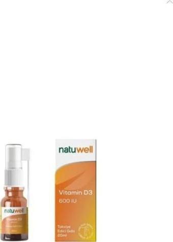 Natuwell Vitamin D3 600 Iu Sprey D Vitamini 20 Ml