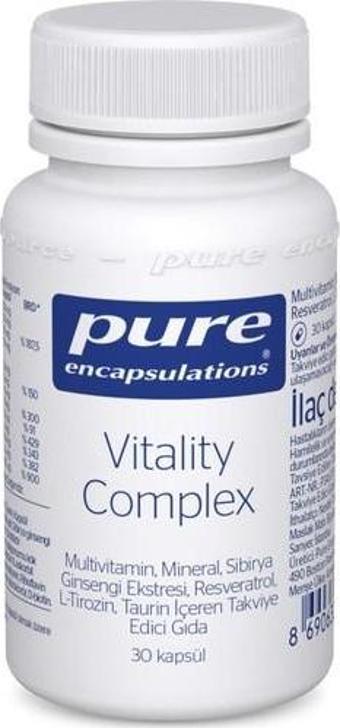 Pure Encapsulations Vitality Complex 30 Kapsül