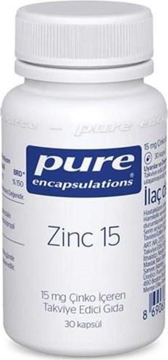 Pure Zinc 15 Mg Çinko - 30 Kapsül