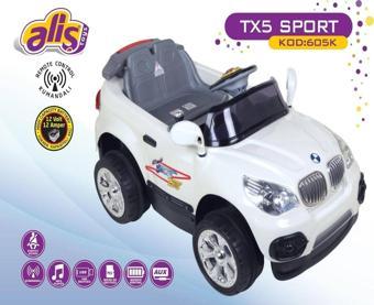 Aliş 605K TX5 Sport Uzaktan Kumandalı Beyaz 12 V Akülü Araba