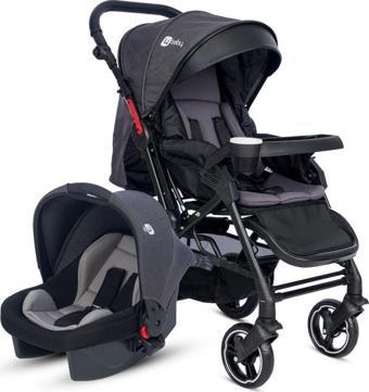 4 Baby Active Plus Black Çift Yönlü Travel Sistem Bebek Arabası Antrasit