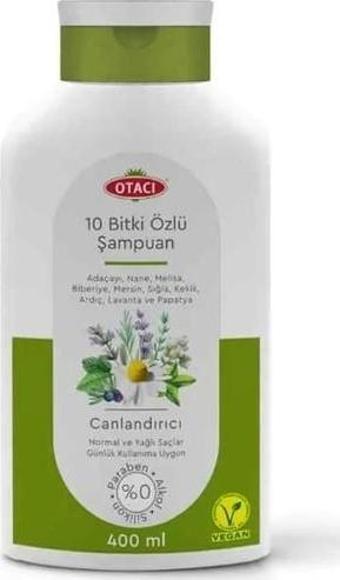 Otacı 10 Bitki Özlü Canlandırıcı Şampuan 400 ml Normal ve Yağlı Saçlar