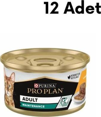 Pro Plan Yetişkin Tavuklu Kedi Konservesi 85 Gr x 12