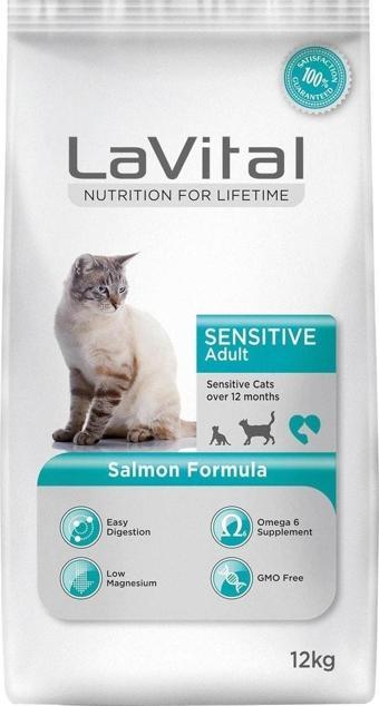 LaVital Adult Somonlu Kedi Maması - 12 Kg