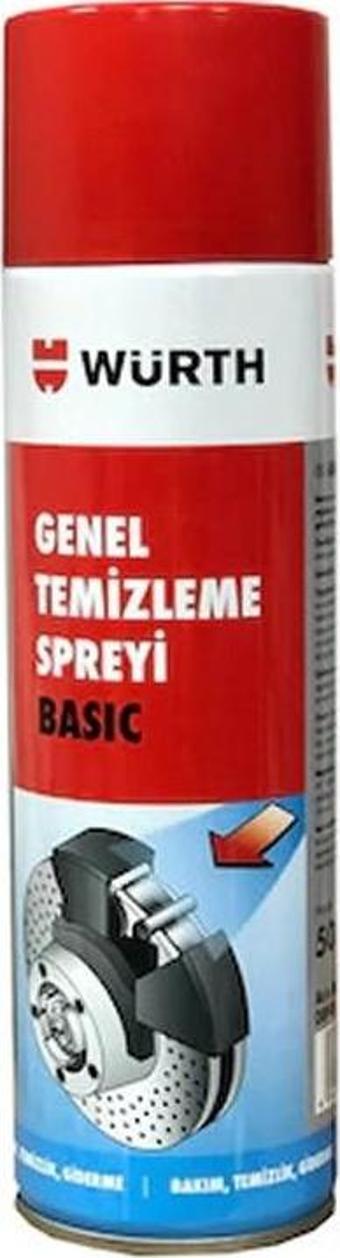 Würth Genel Temizleme Spreyi Fren Balata Temizleyici 500ML 0890108737