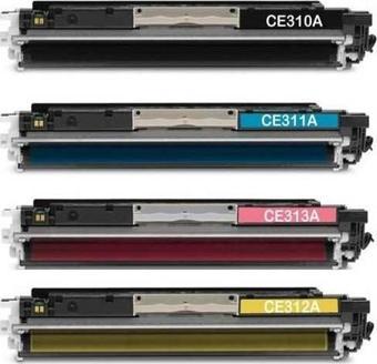 Hementoner HP CE310A-CE311A- CE312A-CE313A Takım Muadil Toner 126A