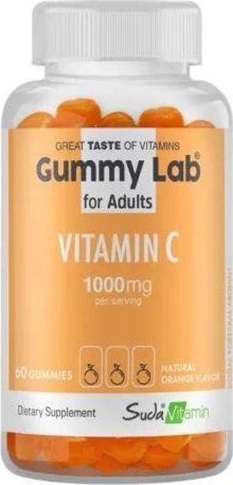 SUDA VİTAMİN GUMMY LAB VİTAMİN C FOR ADULTS PORTAKAL AROMALI 60 GUMMİES