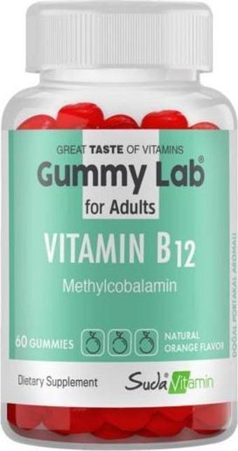 SUDA VİTAMİN GUMMY LAB VİTAMİN B12 FOR ADULTS PORTAKAL AROMALI 60 GUMMİES