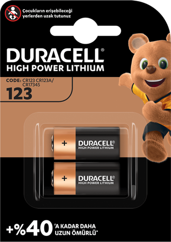 DURACELL ULTRA LİTYUM CR123A 2Lİ