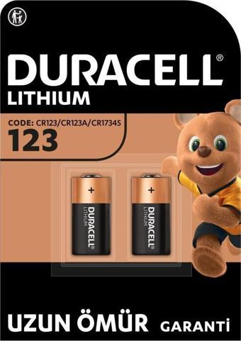 DURACELL ULTRA LİTYUM CR123A 2Lİ