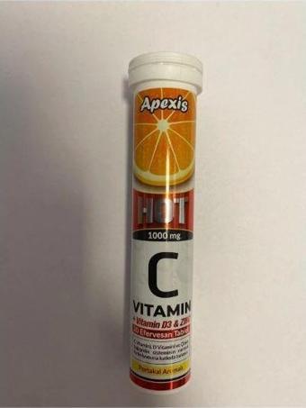 APEXİS VİTAMİN C+ ÇİNKO 20 Lİ HOT EFERVESAN TABLET