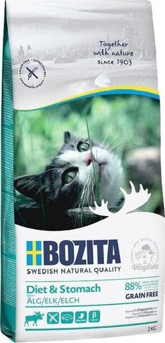 Bozita Sensitive Diet&Stomach Tahılsız Geyik Etli Yetişkin Kedi Maması 2 Kg