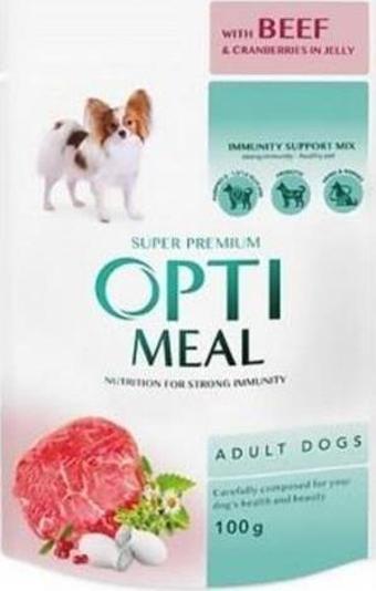 OptiMeal Dana Etli ve Kızılcıklı Küçük Irk Köpek Konservesi 100 gr