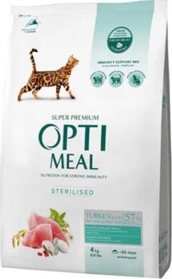 OptiMeal Hindili - Yulaflı Kısır Kedi Maması 4 Kg