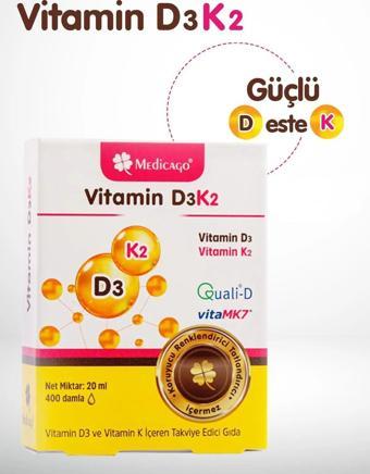 MEDİCAGO VİTAMİN D3K2 20 ml.