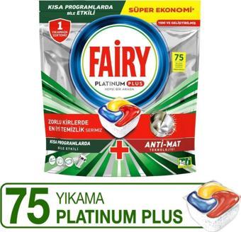 Fairy Platinum Plus Bulaşık Makinesi Deterjanı Tableti / Kapsülü 75 Yıkama