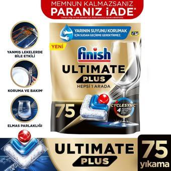 Finish Ultimate Plus 75 Kapsül Bulaşık Makinesi Deterjanı Tableti (1 x 75 Kapsül)