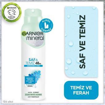 Garnier Mineral Saf&Temiz Sprey Deodorant 150 ml
