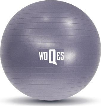 Woqes 65cm Pilates Topu Yüksek Kalite Pvc Şişirme Pompası Hediyeli