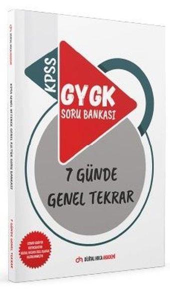 KPSS Genel Yetenek Genel Kültür Soru Bankası 7 Günde Genel Tekrar Kitabı - Kolektif  - Dijital Hoca