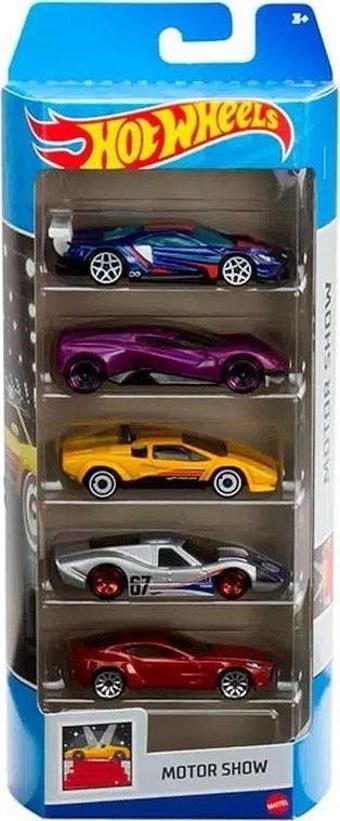 1806 Hot Wheels Beşli Araba Seti MOTOR SHOW HLY63