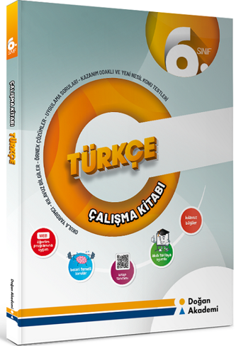 Doğan Akademi Yayınları 6. Sınıf Türkçe Çalışma Kitabı - Doğan Akademi