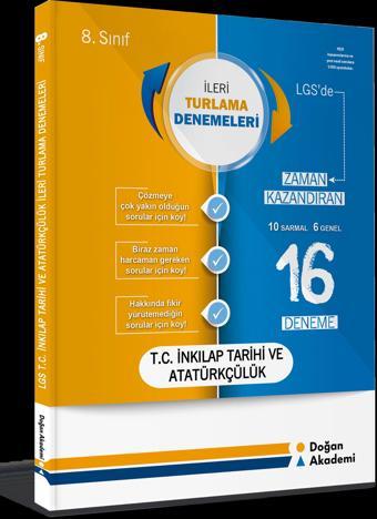 Doğan Akademi Yayınları 8. Sınıf T.C İnkılap Tarihi Ve Atatürkçülük İleri Turlama Denemeleri - Doğan Akademi