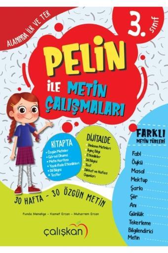 Çalışkan Yayınları 3. Sınıf Pelin İle Metin'İn Çalışmaları - Çalışkan Yayınları