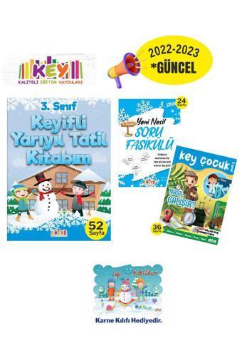 Kaliteli Eğitim Yayınları 3. Sınıf Kış Tatil Keyifli Tatiller 3Kitap - Key Yayınları