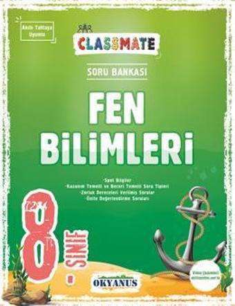 Okyanus Yayınları 8.Sınıf Fen Bilimleri Classmate Soru Bankası