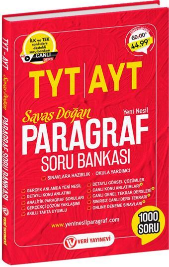 Veri Yayınları Tyt-Ayt Paragraf Soru Bankası - Veri Yayınları